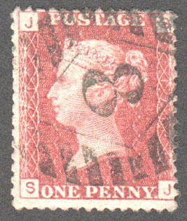 Great Britain Scott 33 Used Plate 171 - SJ - Click Image to Close